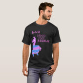 Eat Sleep Loot Herhaal Llama Tshirt Birthday Shirt (Voorkant volledig)