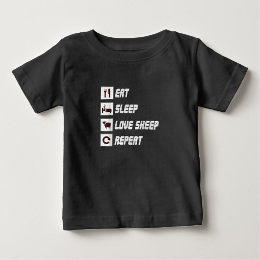 Eat sleep love sheep repeat | Funny Quotes Gift (Voorkant)