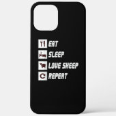 Eat sleep love sheep repeat | Funny Quotes Gift Case-Mate iPhone Case (Achterkant)