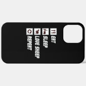 Eat sleep love sheep repeat | Funny Quotes Gift Case-Mate iPhone Case (Achterkant / Rechts)