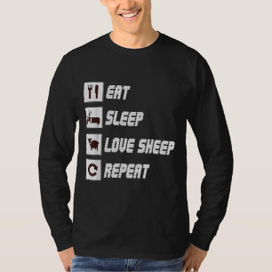 Eat sleep love sheep repeat   Funny Quotes Gift T-shirt