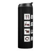 Eat sleep love sheep repeat | Funny Quotes Gift Thermosbeker (Gedraaid links)