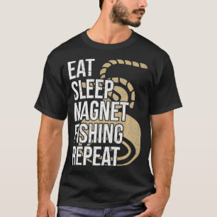 Eat Sleep Magnet Vist Herhalingsnet Gevist T-shirt