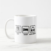 Eat Sleep Make beats Coffee Mok (Links)