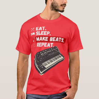 Eat Sleep Make Beats Herhalen T-shirt