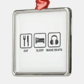 Eat Sleep Make Beats Metalen Ornament (Links)