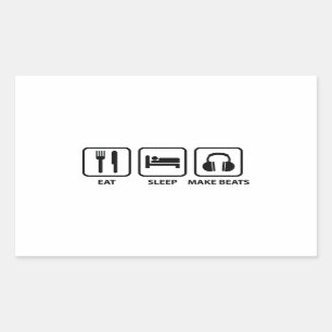 Eat Sleep Make Beats Rechthoekige Sticker
