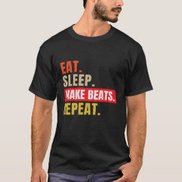 Eat Sleep Make slaat Herhaal muziek T-shirt