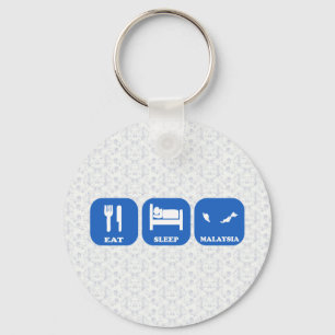 Eat Sleep Maleisië Sleutelhanger