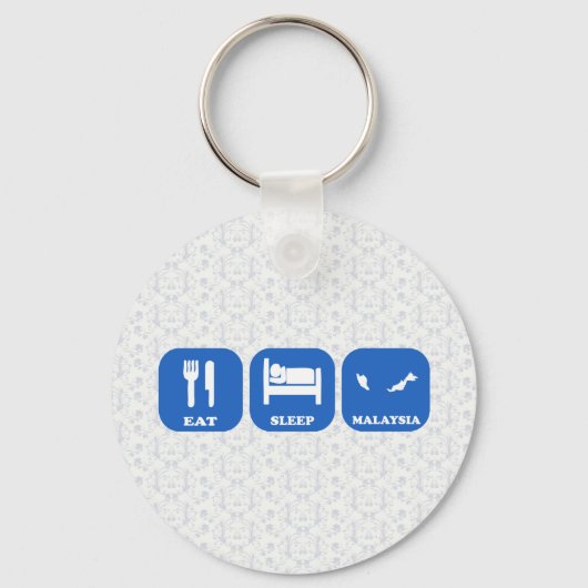 Eat Sleep Maleisië Sleutelhanger (Voorkant)