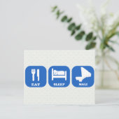 Eat Sleep Mali Briefkaart (Staand voorkant)
