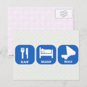 Eat Sleep Mali Briefkaart (Voorkant / Achterkant)
