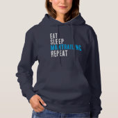 Eat, Sleep, Mantrailing - Add Your Dog's Hoddie Hoodie (Voorkant)