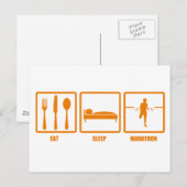 Eat Sleep Marathon Briefkaart (Voorkant / Achterkant)