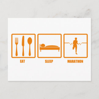 Eat Sleep Marathon Briefkaart
