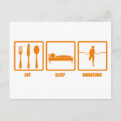 Eat Sleep Marathon Briefkaart (Voorkant)