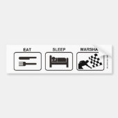 "Eat - Sleep - Marshal" door Vlagman Bumpersticker (Voorkant)