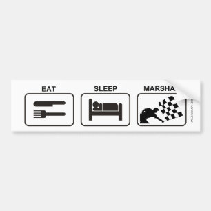 "Eat - Sleep - Marshal" door Vlagman Bumpersticker