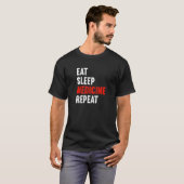 Eat Sleep Medicine Herhaal Arts Mediaan Mediaan D T-shirt (Voorkant volledig)
