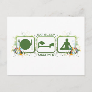Eat Sleep Meditate Briefkaart