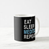 Eat Sleep Meditate Herhalen Koffiemok (Voorkant rechts)