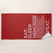 Eat Sleep Memorize Herhaal Memory Master Strandlaken (Voorkant)