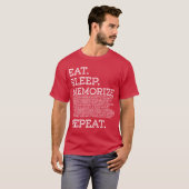 Eat Sleep Memorize Herhaal Memory Master T-shirt (Voorkant volledig)