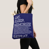 Eat Sleep Memorize Herhaal Memory Master Tote Bag (Dichtbij)
