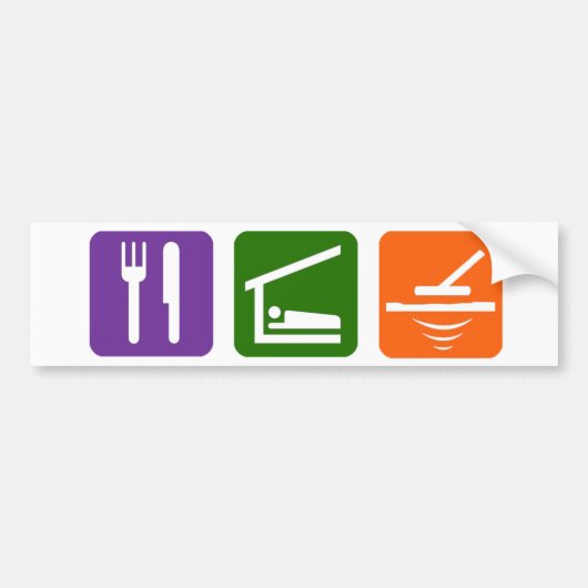 Eat Sleep Metal Detector Bumpersticker (Voorkant)