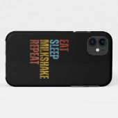 EAT SLEEP MILKSHAKE REPEAT Case-Mate iPhone CASE (Achterkant (horizontaal))