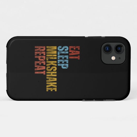 EAT SLEEP MILKSHAKE REPEAT Case-Mate iPhone CASE (Achterkant (horizontaal))