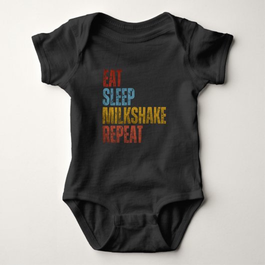 EAT SLEEP MILKSHAKE REPEAT ROMPER (Voorkant)