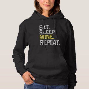Eat Sleep Mine herhalen voor Crypto Miners Sandbox Hoodie