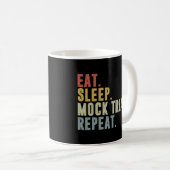 Eat Sleep Mock Trial Herhaal advocaat Koffiemok (Voorkant rechts)