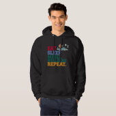 Eat Sleep Model Building Repeat Model Builder Arch Hoodie (Voorkant volledig)