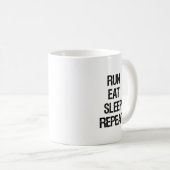 Eat Sleep Mok van de looppas herhalen (Voorkant rechts)