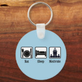 Eat Sleep Motivate - Motivatie luidspreker Sleutelhanger (Voorkant)