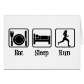 Eat Sleep Motivatie Runner Kaart (Voorkant Horizontaal)