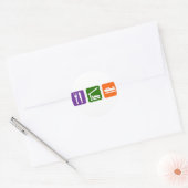 Eat Sleep Motor Bot Ronde Sticker (Envelop)