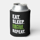 Eat Sleep Mow Herhaal grass Cutting Landscaper Blikjeskoeler (Blikje Voorkant)