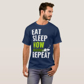Eat Sleep Mow Repeat Landscaper Grass Cutting T-shirt (Voorkant volledig)