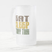 Eat Sleep Muay Thai 1 Matglas Bierpul (Voorkant links)