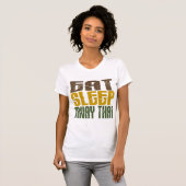 Eat Sleep Muay Thai 1 T-shirt (Voorkant volledig)