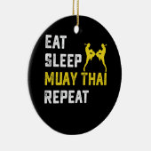 Eat Sleep Muay Thai Repat Gift Keramisch Ornament (Rechts)
