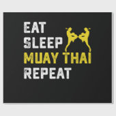Eat Sleep Muay Thai Repeat Gift Cadeaupapier (Vlak)