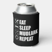 Eat Sleep Mudlark Herhalen Blikjeskoeler (Blikje Achterkant)