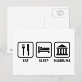 Eat Sleep Museums Briefkaart (Voorkant / Achterkant)
