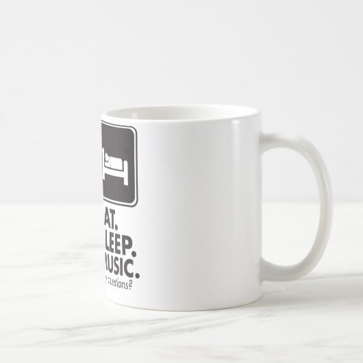 Eat Sleep Music - Black Koffiemok (Rechts)
