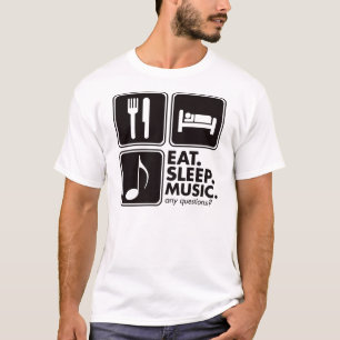 Eat Sleep Music - Black T-shirt
