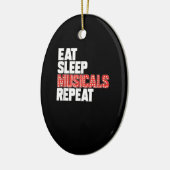 Eat Sleep Musicals Herhaal Broadway Actor Actress Keramisch Ornament (Links)